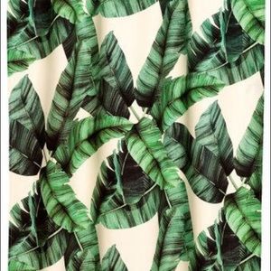 H&M palm leaf curtain panels (set of 2) brand new